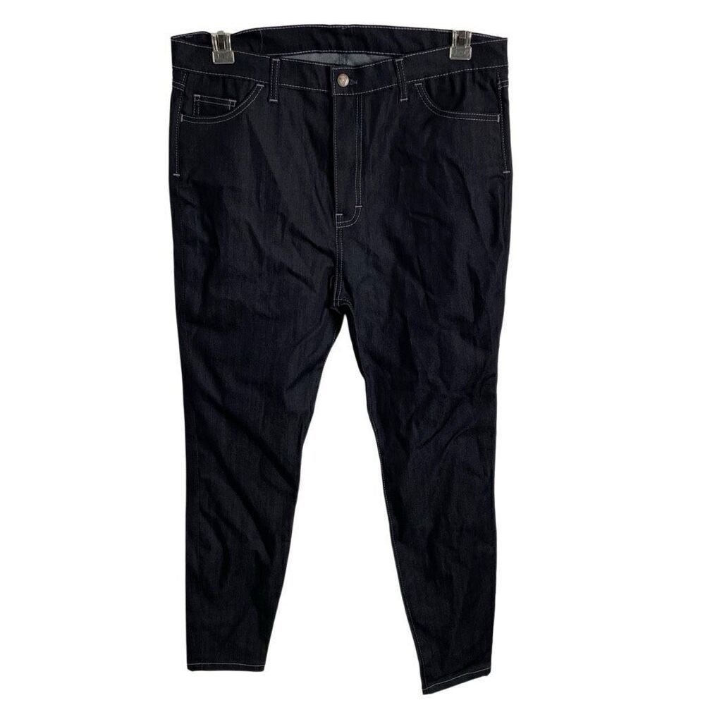 Blue Delta Jeans Womens Raw Denim Skinny 36x27 Bespoke Purple Contrast Stitch